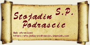 Stojadin Podraščić vizit kartica
